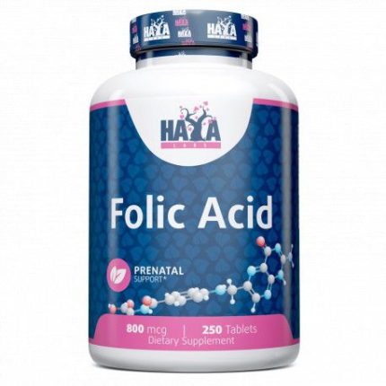 Acido Folico 250 tbs 800 mcg Haya Labs
